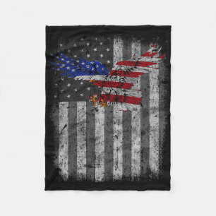 Adler 4. Juli USA-Flagge Patriotischer Amerikanisc Fleecedecke