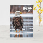 Adler am Eis zum 87. Geburtstag Karte (Gelbe Blume)