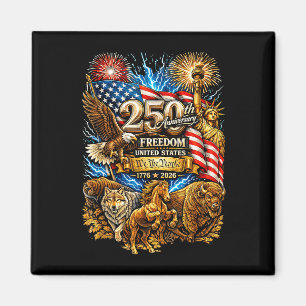 Adler amerikanische Flagge 250 Jahre Freiheit 4. J Magnet