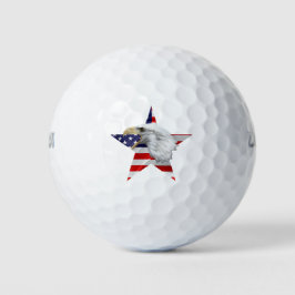 Adler angreifen, die amerikanische Flagge, Patriot Golfball