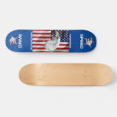 Adler angreifen, die amerikanische Flagge, Patriot Skateboard (Horizontal)