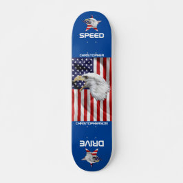 Adler angreifen, die amerikanische Flagge, Patriot Skateboard