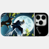 Adler auf Baumzweig unter Mondlicht Case-Mate iPhone Hülle (Rückseite (Horizontal))