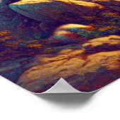 Adler auf dem Felsen mit seinen Babys 16x20 Poster (Ecke)