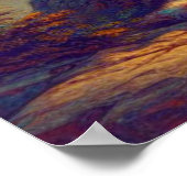 Adler auf dem Felsen mit seinen Babys Poster (Ecke)