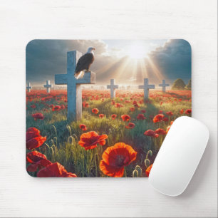 Adler auf dem Militärkreuz mit Pflücken Mousepad