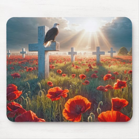 Adler auf dem Militärkreuz mit Pflücken Mousepad (Vorne)