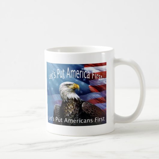 Adler auf einer Flagge Kaffeetasse (Rechts)