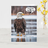 Adler auf Eis zum 95. Geburtstag Karte (Gelbe Blume)