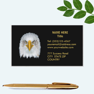Adler auf goldenem und schwarzem Anwalt Visitenkarte