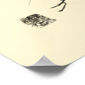 Adler auf Kiefernholz Japanischer Druck Poster (Ecke)