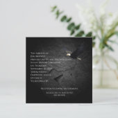 Adler auf schwarzem Fels Einladung (Stehend Vorderseite)