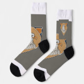 Adler auf Socken. Foto-Logodesign. Socken (Linkes Detail)