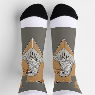 Adler auf Socken. Foto-Logodesign. Socken