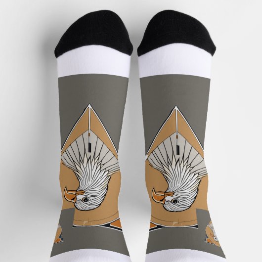 Adler auf Socken. Foto-Logodesign. Socken (Oben)