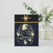 Adler auf Straßenlaternen Postkarte (Stehend Vorderseite)