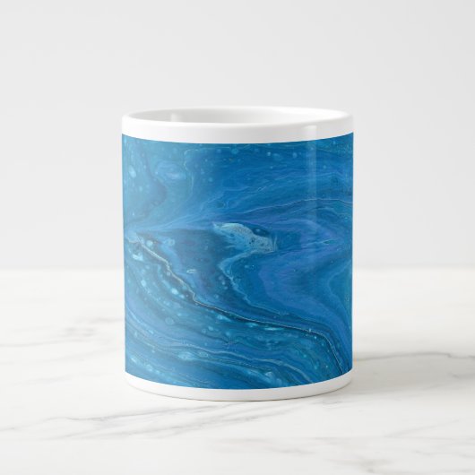 Adler Auge 3 Cool Blaue Abstrakte Tasse (Vorderseite)