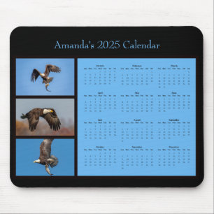 Adler Bald - Anpassbarer Kalender für das ganze Ja Mousepad