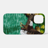Adler Bald über Fluss und Berge fliegen Case-Mate iPhone Hülle (Rückseite (Horizontal))