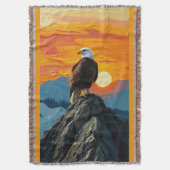Adler bei Sonnenuntergang Decke (Vorderseite Vertikal)
