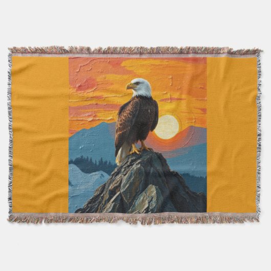 Adler bei Sonnenuntergang Decke (Vorderseite)