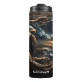 Adler bei Sonnenuntergang über der Küste Thermosbecher (Vorderseite)