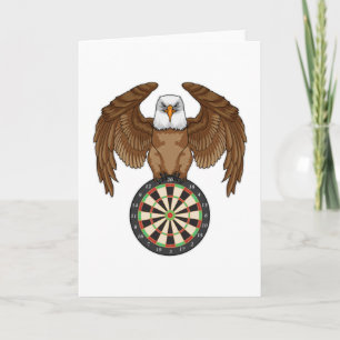 Adler beim Dart mit Dartboard Karte