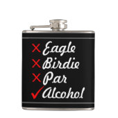Adler Birdie Par Alcohol Spaß Flachmann (Vorderseite)