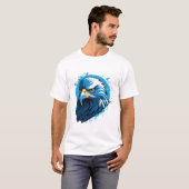 Adler Blau T-Shirt (Vorne ganz)