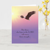 Adler Christlich ermutigen Kraft Hoffnung Karte (Gelbe Blume)