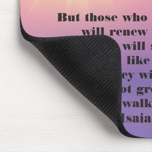 Adler Christliche Bibelverse Hoch auf den Flügeln Mousepad (Ecke)