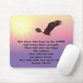 Adler Christliche Bibelverse Hoch auf den Flügeln Mousepad (Mit Mouse)