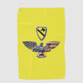 Adler der 1. Cavalry Division "First Team" Golfhandtuch (Vorderseite)