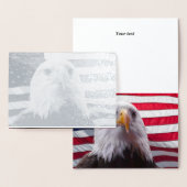 Adler der Amerikanischen Bald und die amerikanisch Folienkarte (Anzeige)