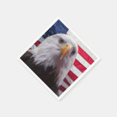 Adler der Amerikanischen Bald und die amerikanisch Serviette (Ecke)