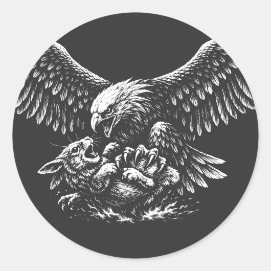Adler der Asche von BurnsInHell Runder Aufkleber (Vorderseite)