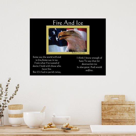 Adler der Feuerwehr und Eisschildkröte 4. Juli Pos Poster (Küche)