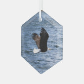 Adler, der über das Wappen fliegt Ornament Aus Glas (Vorderseite Links)