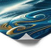 Adler, der über den Ozean fliegt Poster (Ecke)