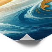 Adler, der über Wasser fliegt Poster (Ecke)