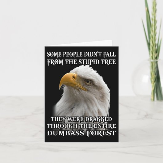 Adler, der von manchen nicht vom dummen Baum gefal Karte (Vorderseite)