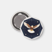 Adler, der vor sternidem Hintergrund fliegt Magnet (Vorderseite/Rückseite)