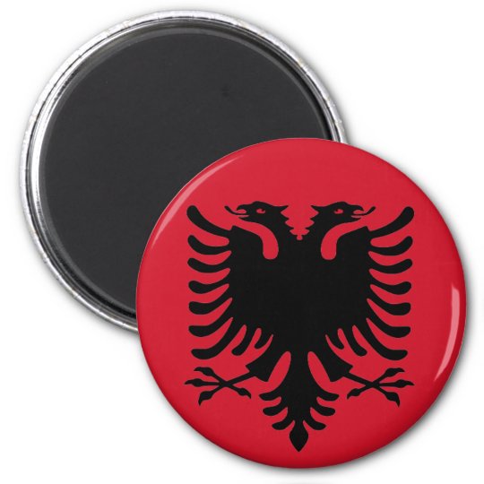 Adler Des Albanien Flaggen Schwarzen Auf Einem Magnet Zazzle De