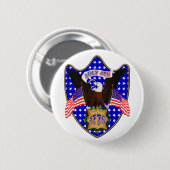 Adler des Unabhängigkeitstages Button (Vorne & Hinten)