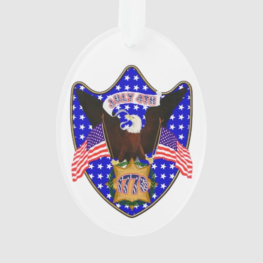 Adler des Unabhängigkeitstages Ornament (Rückseite)