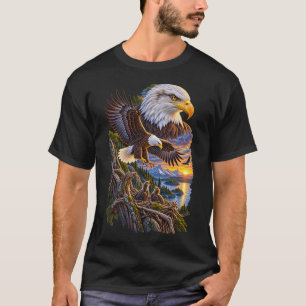 Adler-Dynastie – Vintage-Weißkopfseeadler-Familie T-Shirt