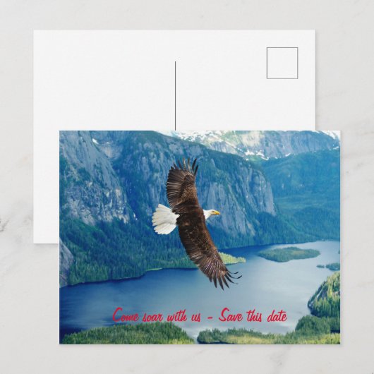 Adler-Einladung Postkarte (Vorne/Hinten)