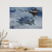 Adler F-22 Raptor und F-15 Poster (Küche)