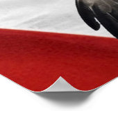 Adler fliegt über amerikanische Flagge Poster (Ecke)