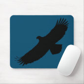 Adler Flying Blue-Maus-Pade - Ihre Farbe - Text Mousepad (Mit Mouse)